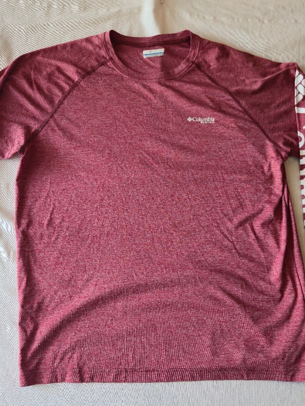 Columbia PFG Long Sleeve Performance Shirt XL Red Heather